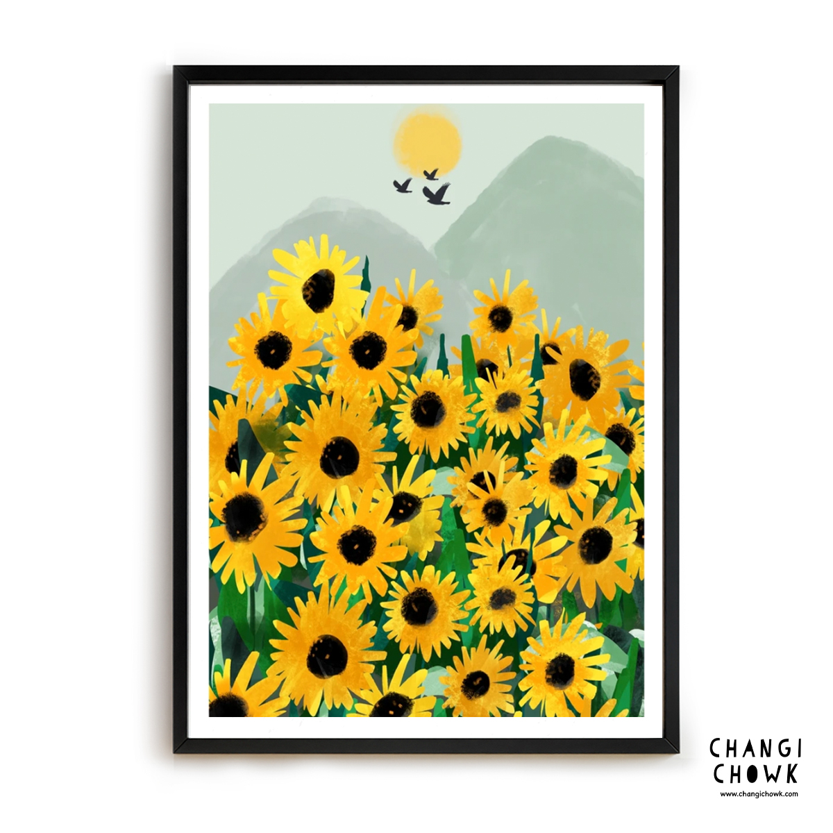 Sentosa Sunrise Sunset Beach Singapore Art Illustration